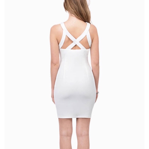 TOBI White Strappy Bustier Mini BodyCon Dress - Picture 2 of 9